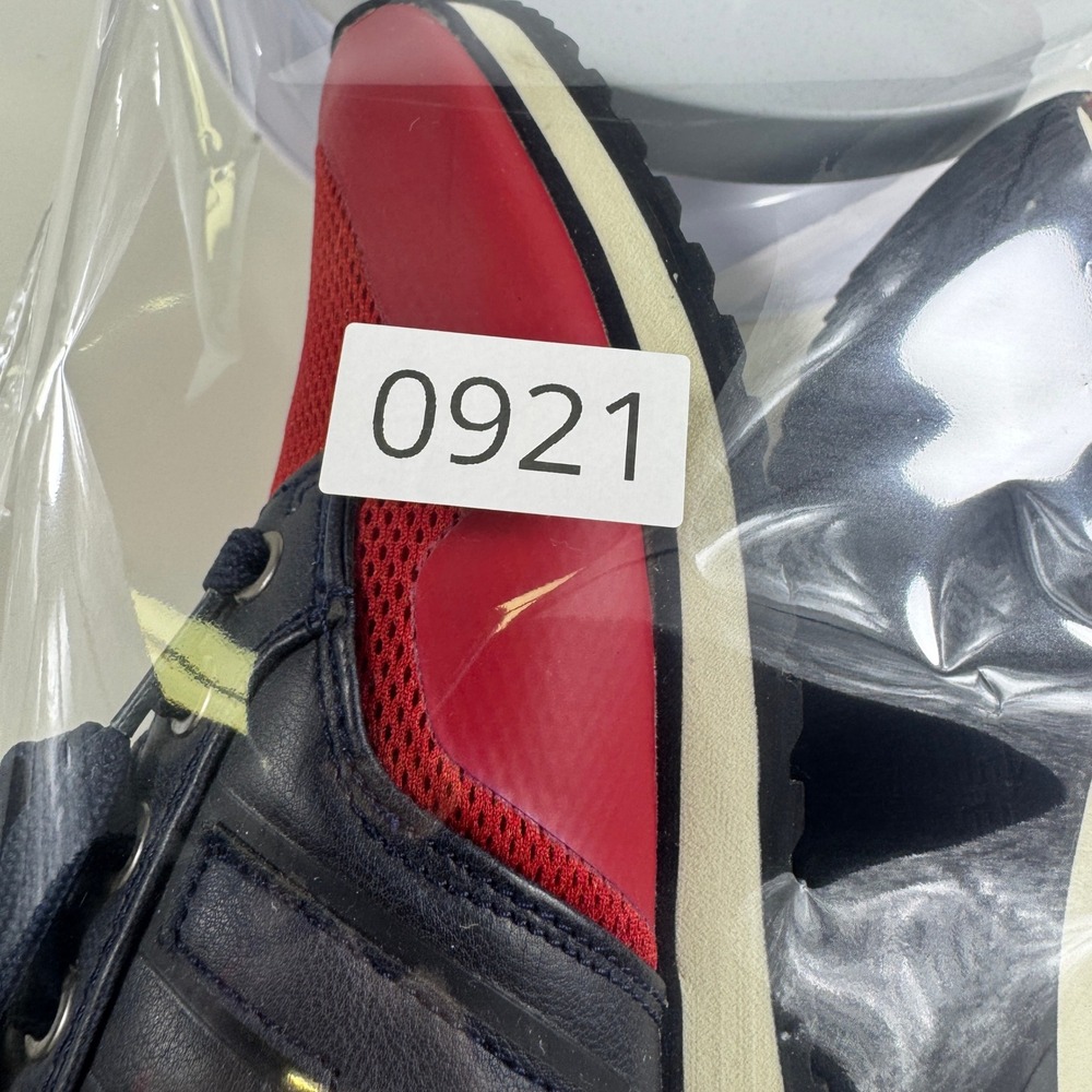 Tommy Hilfiger Mens Red Navy Blue Mesh Low Top Runner Sneakers Shoes 11 - Picture 14 of 14